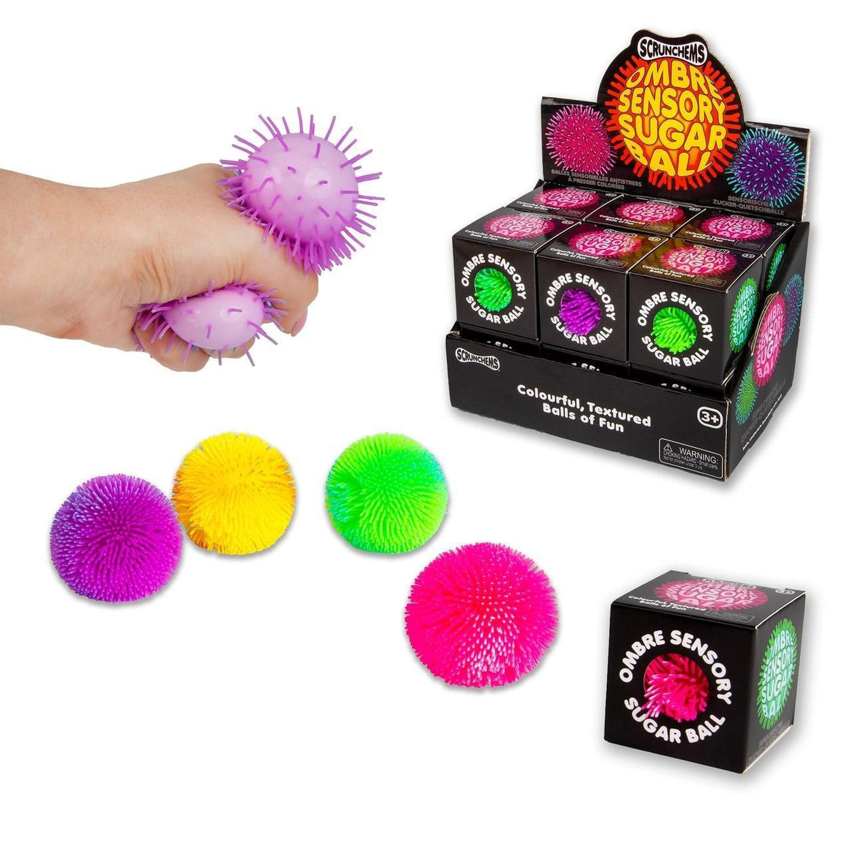 Scrunchems® Ombre Sensory Sugar Ball Squishy Fidget Toy 1pc