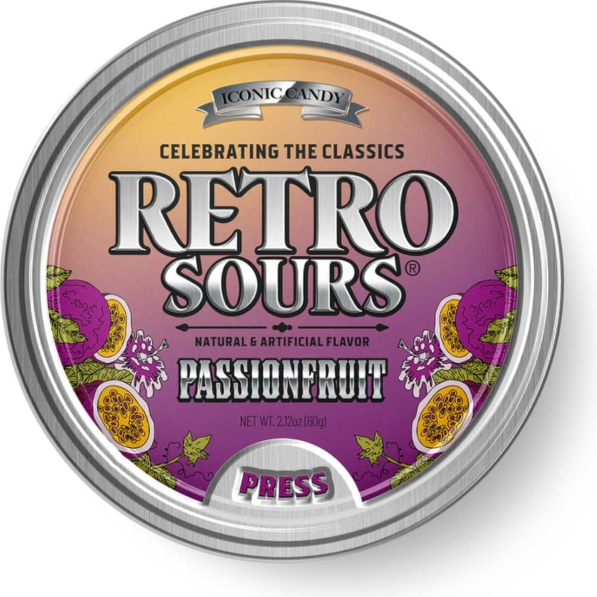 Retro Sours Passionfruit Hard Candy 2.12 oz