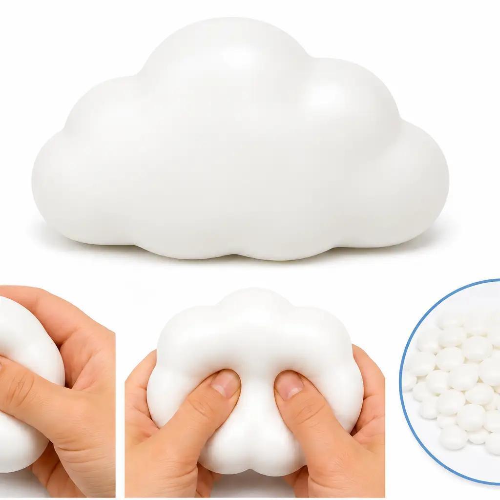 Plain White Cloud Crunchy Squishy